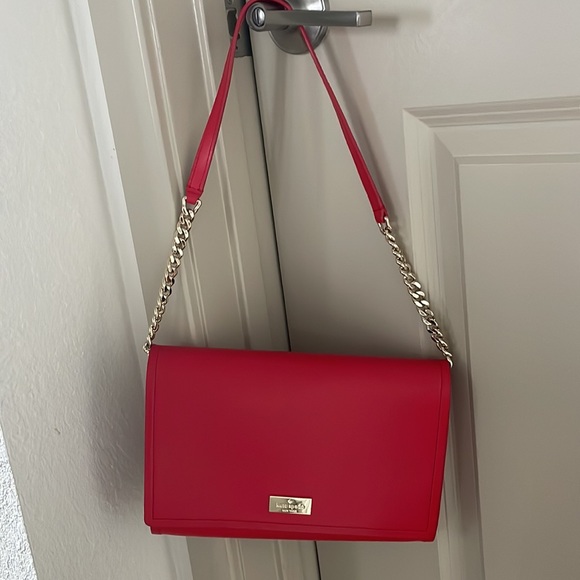 Red soft leather Kate Spade bag - Picture 5 of 5